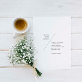 Zeitgenössische und minimalistische einfache Hochz Einladung