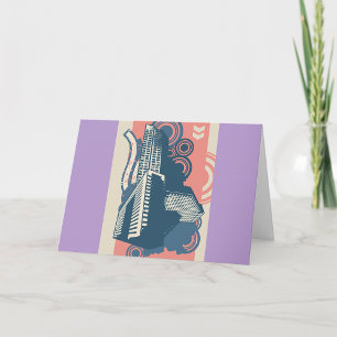 Zeitgenössische urbane Skyline Pop-Art Karte