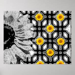 Zeitgenössische Vintage-Art-Nouveau-Floral-Garten Poster