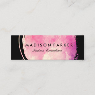 Zeitgenössische Wasserfarbe gebürstet Mini Visitenkarte