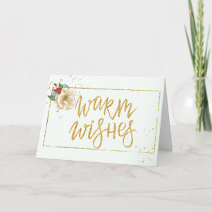 Zeitgenössische Wasserfarbe Magnolia Weihnachten Karte