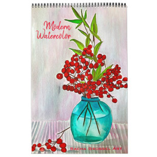 Zeitgenössische Wasserfarben-Kunst-Kalender von S Kalender