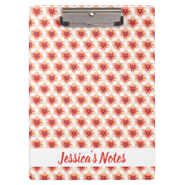 Zeitgenössische Weichkorallenflora Klemmbrett (Vorderseite)