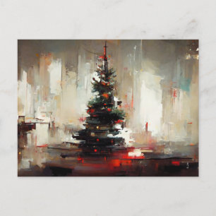 Zeitgenössische Weihnachtsbaum Weihnachtskarte Feiertagspostkarte