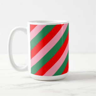 Zeitgenössische Weihnachtsbonbonstreifen Kaffeetasse