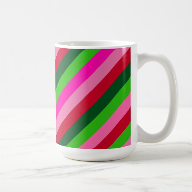 Zeitgenössische Weihnachtsstreifen  Kaffeetasse (Rechts)