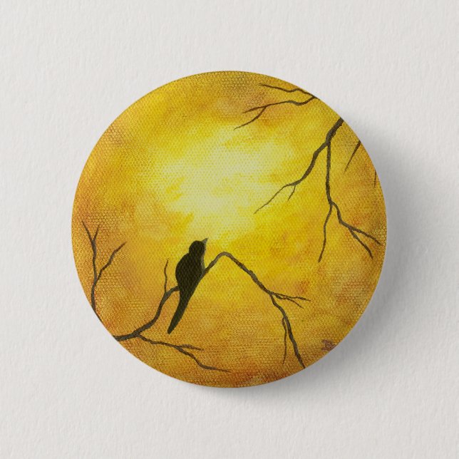 Zeitgenössischer abstrakter Malerei-Entwurf Button (Vorderseite)