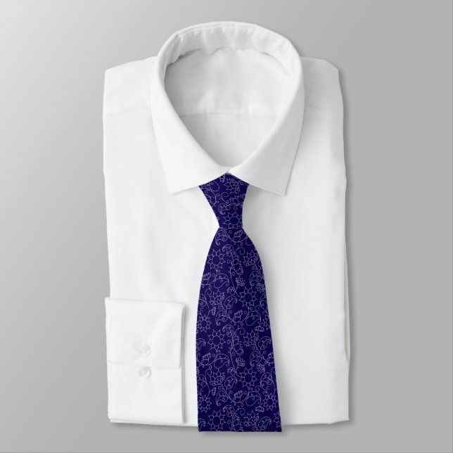 Zeitgenössischer Abstrakter Necktie Krawatte (Gebunden)