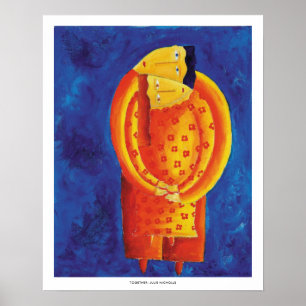 Zeitgenössischer Acryl-Kunstdruck 'Zusammen' Poster
