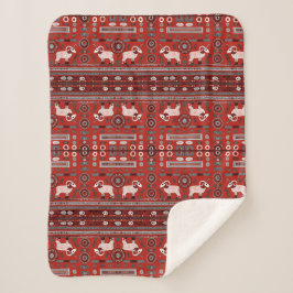 Zeitgenössischer afrikanischer Sherpa-Blanket - ro Sherpadecke