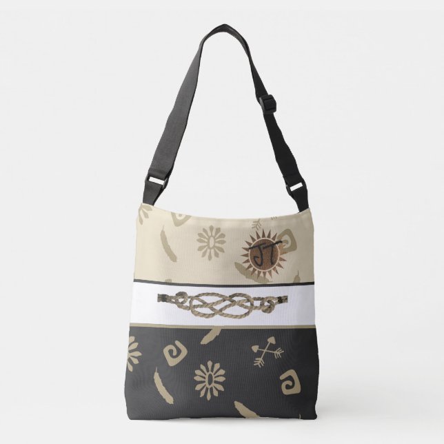 Zeitgenössischer afrikanischer Stil Tragetaschen Mit Langen Trägern (Vorderseite)