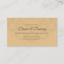 Zeitgenössischer brauner Peach Mandala Empfang