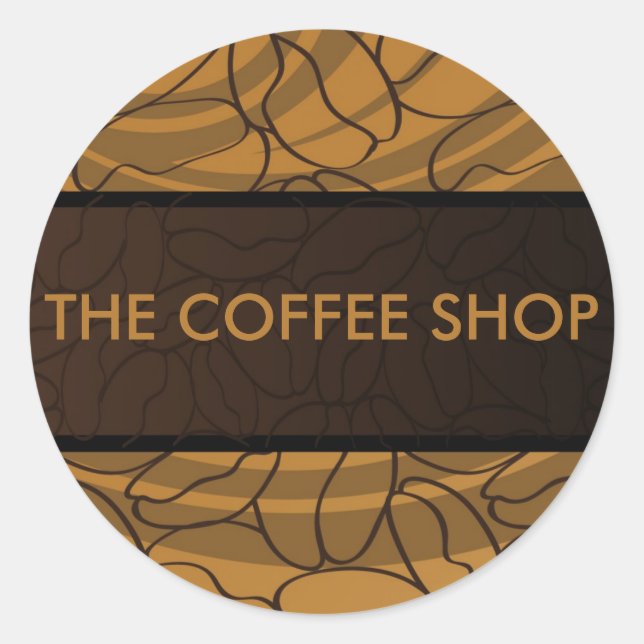 Zeitgenössischer Coffee Bean Sticker für Spaß und  (Vorderseite)
