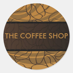 Zeitgenössischer Coffee Bean Sticker für Spaß und