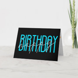 zeitgenössischer Geburtstag in Schwarz Karte