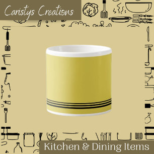 Zeitgenössischer gelber Zitronen-Streifen-Espresso Espressotasse