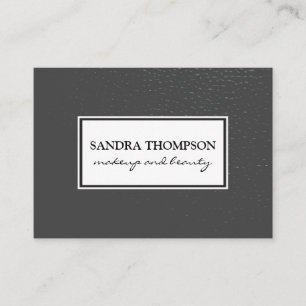 Zeitgenössischer Grauton/Weißrahmen Visitenkarte