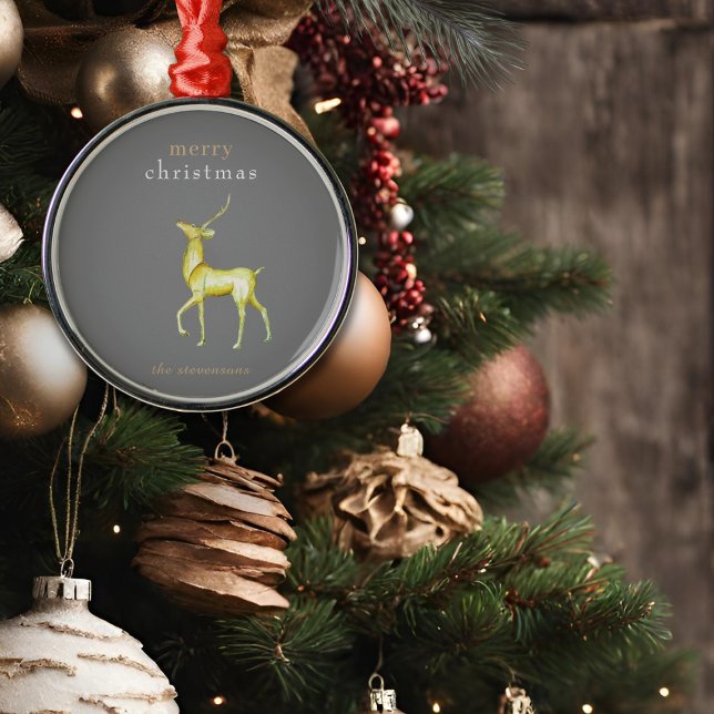 Zeitgenössischer Minimalistischer Weihnachtsgoldsc Ornament Aus Metall (Von Creator hochgeladen)