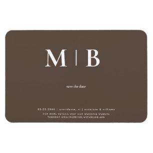 Zeitgenössischer Monogramm-Schokoladen-Save-the-Da Magnet