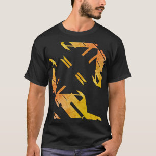 Zeitgenössischer orangefarbener Südwest-Kunstlook  T-Shirt