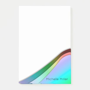 Zeitgenössischer Regenbogen Post-it Klebezettel