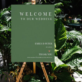 Zeitgenössischer Sage Grüne Begrüßung zu unserer H Poster