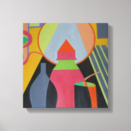 Zeitgenössischer skulpturierter rosa Stille-Kunst- Leinwanddruck