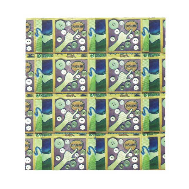 Zeitgenössischer Spaß Mosaikkunst Print - Eine spi Notizblock (Vorderseite)