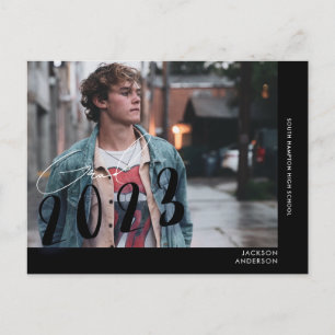 Zeitgenössischer Student Lässig Foto Abschluss Bla Postkarte