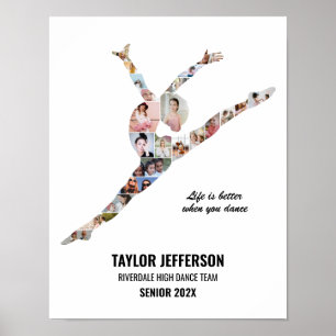 Zeitgenössischer Tanz Personalisierte Fotocollage Poster