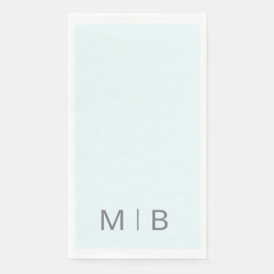 Zeitgenössischer Text für Monogramm Ice Blue Grau Serviette