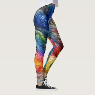 Zeitgenössisches Abstraktes Funkspektrum Leggings