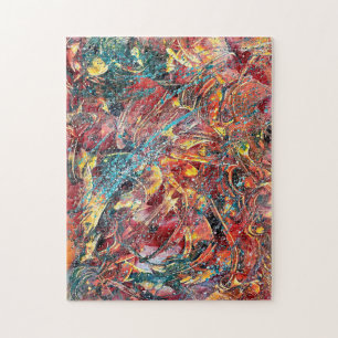 Zeitgenössisches abstraktes Kunstpuzzle Puzzle