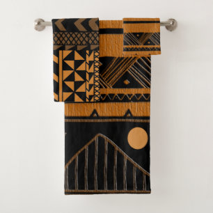 Zeitgenössisches afrozentrisches Design Badhandtuch Set