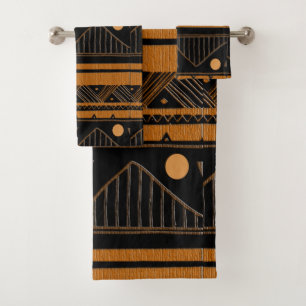 Zeitgenössisches afrozentrisches Design Badhandtuch Set