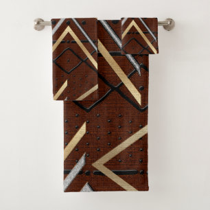 Zeitgenössisches afrozentrisches Motif  Badhandtuch Set