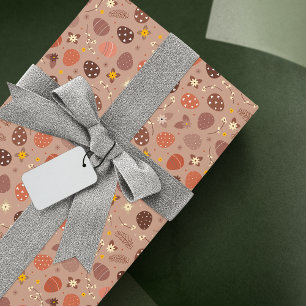 Zeitgenössisches Ästhetisches Brown Easter Wrappin Geschenkpapier Set