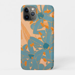 Zeitgenössisches Blattdesign in Pfirsich  Case-Mate iPhone Hülle
