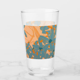 Zeitgenössisches Blattdesign in Pfirsich Glas