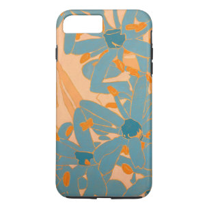 Zeitgenössisches Blattdesign in Pfirsich-Handyhüll Case-Mate iPhone Hülle