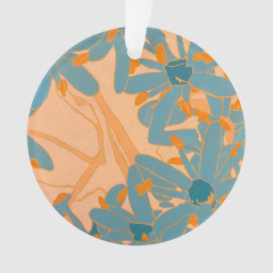 Zeitgenössisches Blattdesign in Pfirsich Ornament
