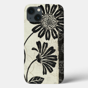 Zeitgenössisches Blumen in Schwarzweiss Case-Mate iPhone Hülle