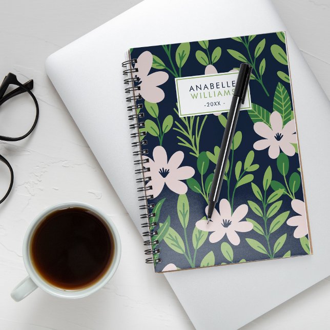 Zeitgenössisches Blumenmuster Personalisiert Planer (Von Creator hochgeladen)