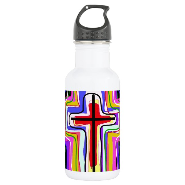 Zeitgenössisches christliches Symbol Trinkflasche (Vorderseite)