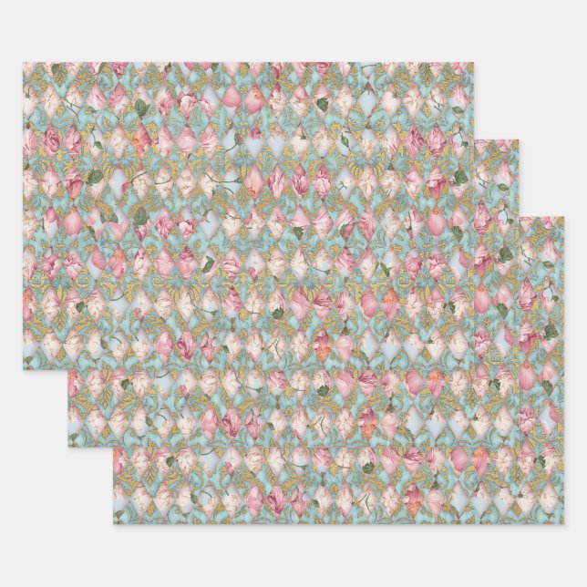 ZEITGENÖSSISCHES DEKORATIONSPAPIER FÜR DIE FLORALI GESCHENKPAPIER SET (Set)