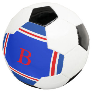 Zeitgenössisches Design Blau Weiß und Rot Fußball