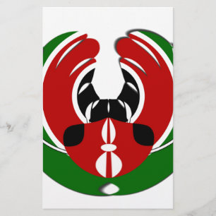 Zeitgenössisches Design Edgy Kenyan Flag Muster Ar