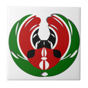 Zeitgenössisches Design Edgy Kenyan Flag Muster Ar Fliese
