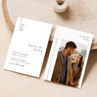 Zeitgenössisches elegantes Foto Hochzeit speichert