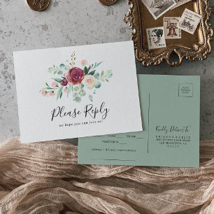 Zeitgenössisches Eukalyptus Menü Auswahl UAWG Post Postkarte